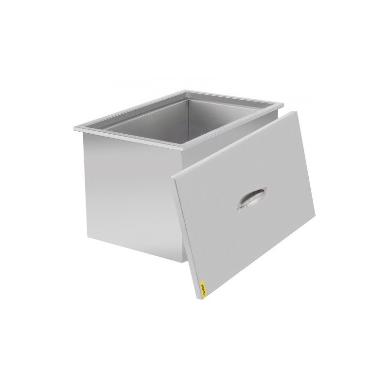 Upotettava jääastia 304-ruostumattomasta teräksestä kaksoisseinäeristys 33 l kansi ja poistoventtiili