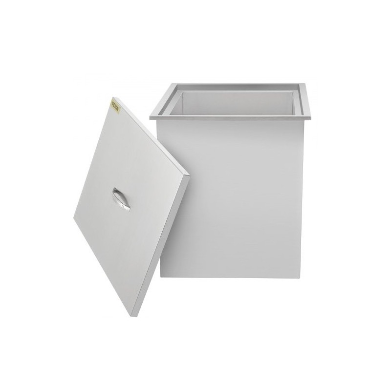 Upotettava jääastia 304-ruostumattomasta teräksestä kaksoisseinäeristys 33 l kansi ja poistoventtiili