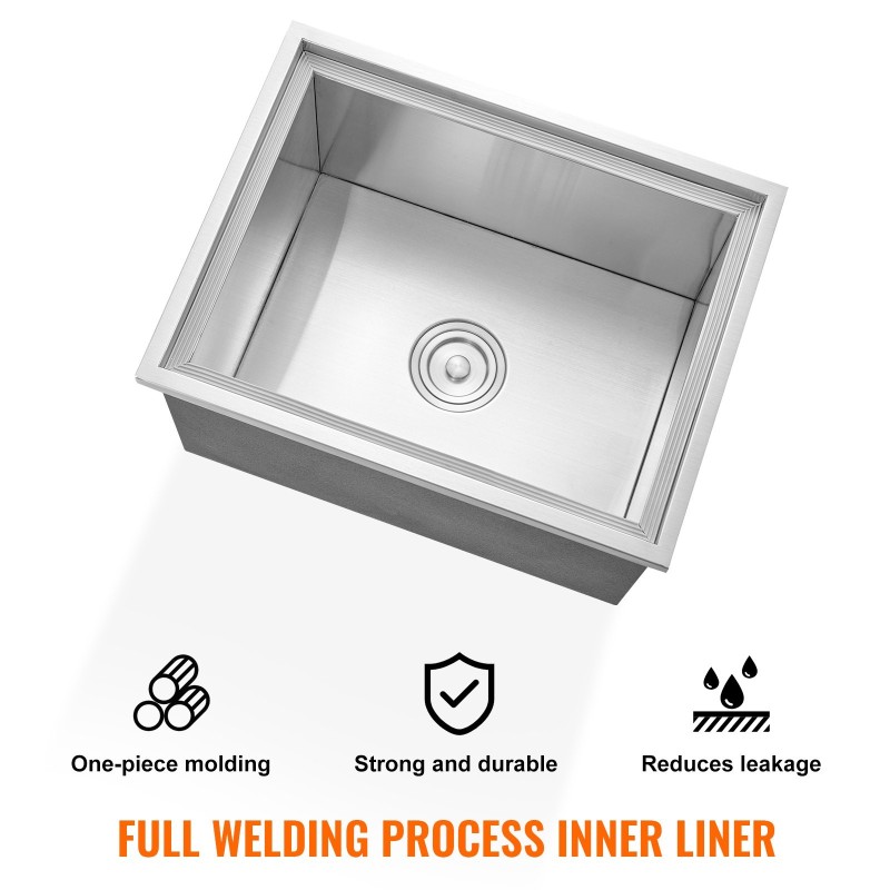 Upotettava jäälaatikko ruostumattomasta teräksestä 43,5 l 20 mm eristys