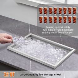 Upotettava jääastia ruostumatonta terästä 37,9 l 20 mm PU-vaahtoeriste viemäriputkella ja tulppalla