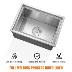 Upotettava jääastia ruostumatonta terästä 37,9 l 20 mm PU-vaahtoeriste viemäriputkella ja tulppalla