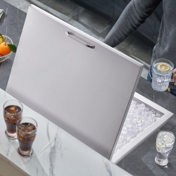 Upotettava ruostumaton teräs jääastia 107,8 litraa paksu eristys yli 24 tunnin viemärisarja