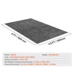 Autotallin lattiamatto auton alle huopa ja TPE-tausta 1,49 x 1,8 m