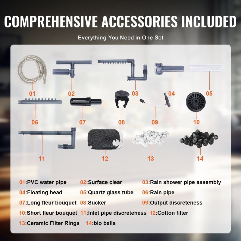 Ulkosuodatin akvaarioon 889,6 l 25W pumppu 9W UV-lamppu 5-kerroksinen ABS-muovi