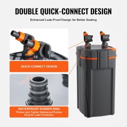 Ulkosuodatin akvaariolle 454 L 15W pumppu 9W UV-lamppu hiljainen