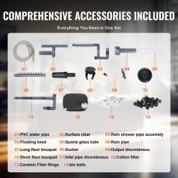 Ulkosuodatin akvaariolle 454 L 15W pumppu 9W UV-lamppu hiljainen