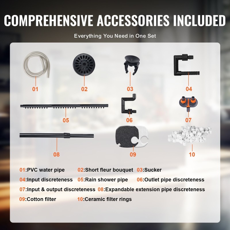 Ulkoinen akvaarionsuodatin ABS-muovi 113,6 l 8W 5W UV-lamppu