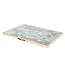 Palapelialusta mänty 1500 palaa 865x635 mm kääntyvä 2 kallistuskulmaa 4 huopalaatikkoa