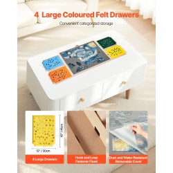 Palapelialusta mänty 1500 palaa 865x635 mm kääntyvä 2 kallistuskulmaa 4 huopalaatikkoa