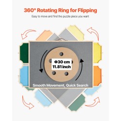 Palapelialusta mänty 73x53 cm kääntyvä 360 astetta 4 huopalaatikkoa 1000 palan