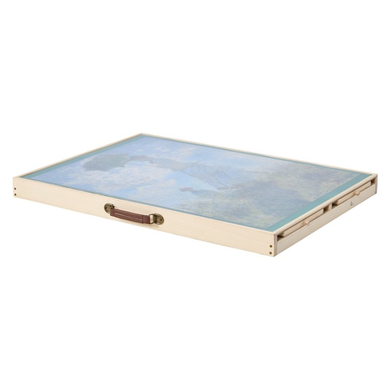 Palapelipöytä mänty 86x63 cm jopa 1500 palaa huopapinta 4 vetolaatikkoa