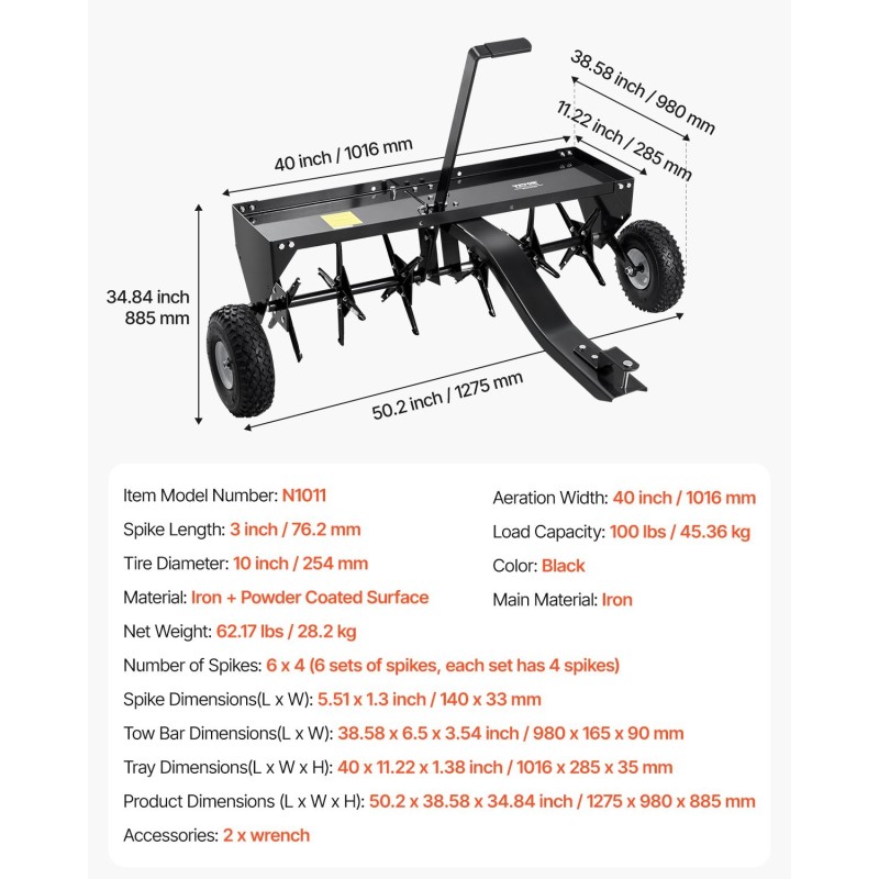Vedettävä rautainen piikkiauraaja 1016 mm leveys 6 sarjaa 4 piikkiä