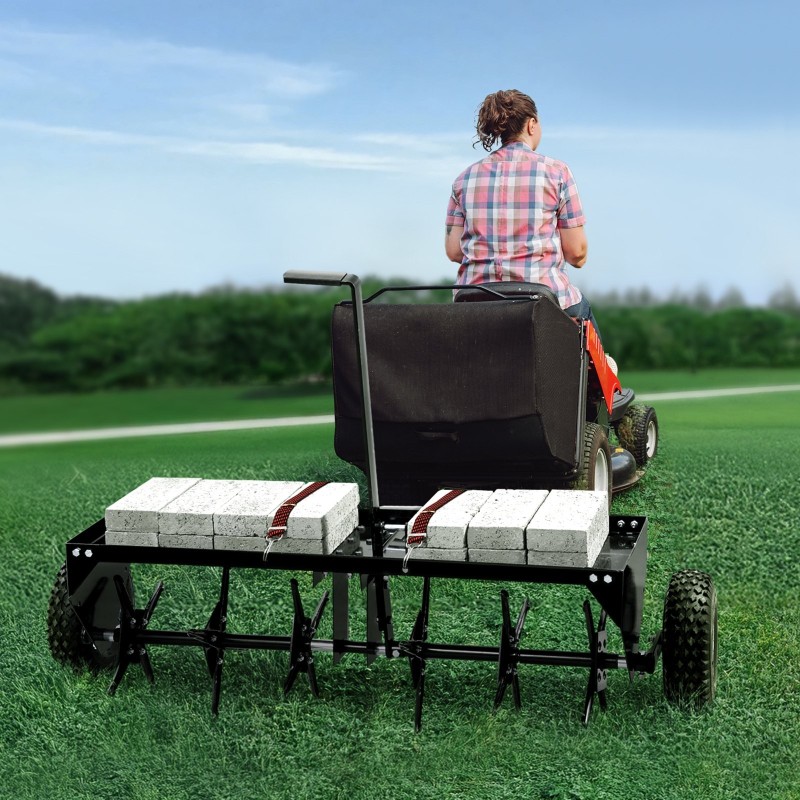 Vedettävä rautainen piikkiauraaja 1016 mm leveys 6 sarjaa 4 piikkiä