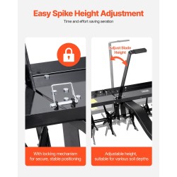 Vedettävä rautainen reikäilmastin 48 tuuman työleveys yleismallisella vetokytkimellä