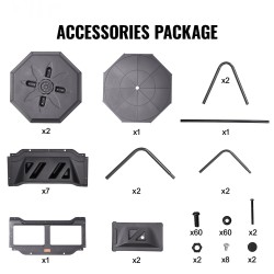 Kaksikammioinen pyörivä kompostori 162,7 litraa BPA-vapaa teräsrunko kaksi liukuovea