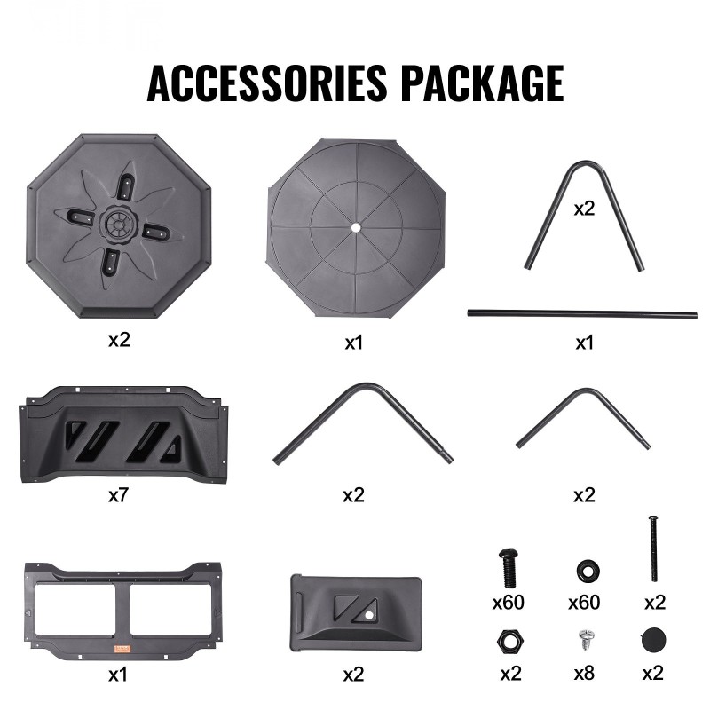 Kaksikammioinen pyörivä kompostori 162,7 litraa BPA-vapaa teräsrunko kaksi liukuovea