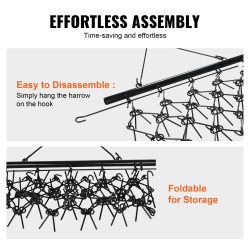 Ketjuäes Q235-teräs 1,22 x 1,22 m 69 piikkiä mönkijälle ja traktoreille