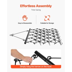 Kettoaura Q235-teräs 1780 x 1470 mm 60 hammasta maastoajoneuvoille ja traktoreille