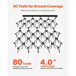 Ketjukultivaattori Q235-teräs 1707 mm työleveys 80 piikkiä mönkijä ja traktori