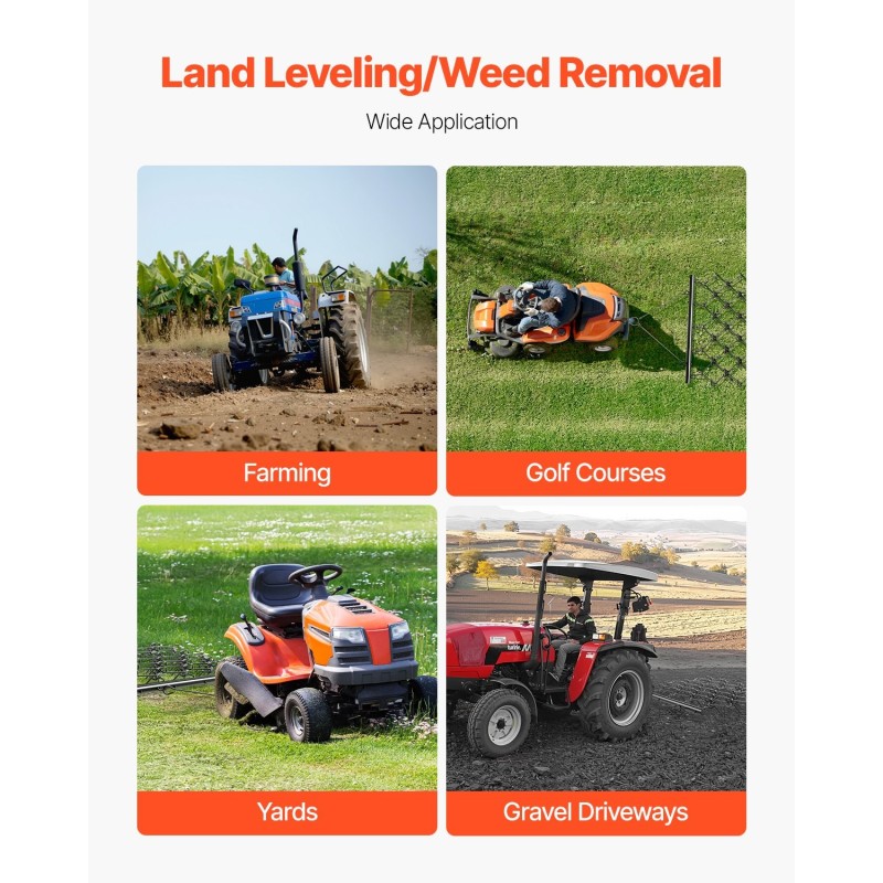 Ketjukultivaattori Q235-teräs 1707 mm työleveys 80 piikkiä mönkijä ja traktori