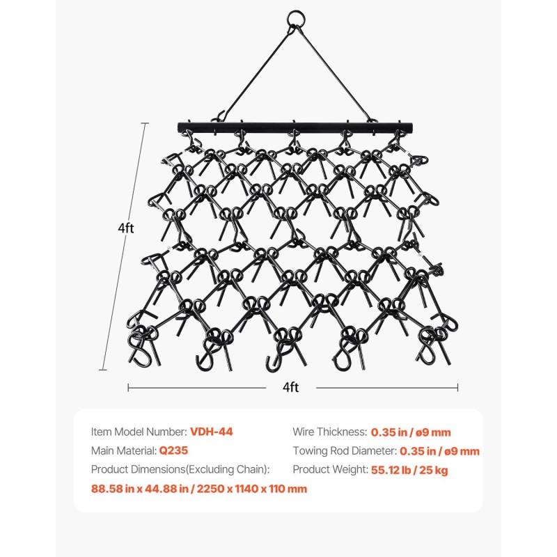 Ketjuäes Q235-teräs 88 tuuman työleveys 69 teräspiikkiä mönkijöille ja traktoreille