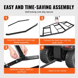 Tasoitusäes Q235-teräs 213,36 cm leveä säädettävällä painopalkilla maastoajoneuvoille ja puutarhatraktoreille