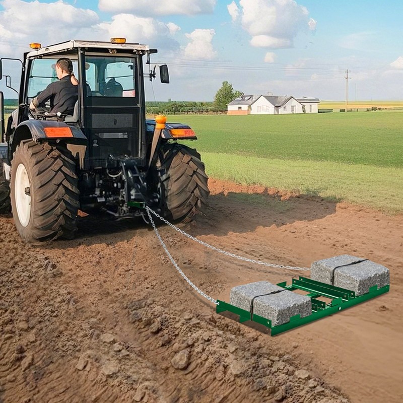 Vedettävä piikkiäes teräs 122 cm työleveys 1830 mm ketjulla