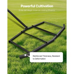 Vedettävä 72 tuuman piikkiäes teräsrunko sorapintojen tasaamiseen tapillisella vetokiinnityksellä