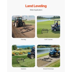 Hinattava piikkiäes Q235-terästä 74 tuuman työleveys säädettävillä tangoilla