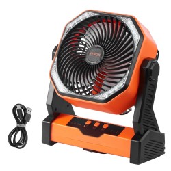 Ladattava pöytätuuletin 20000mAh akku 4 nopeutta LED lyhty 360 asteen