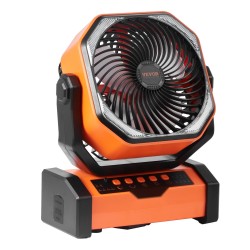Ladattava pöytätuuletin 20000mAh akku 4 nopeutta LED lyhty 360 asteen