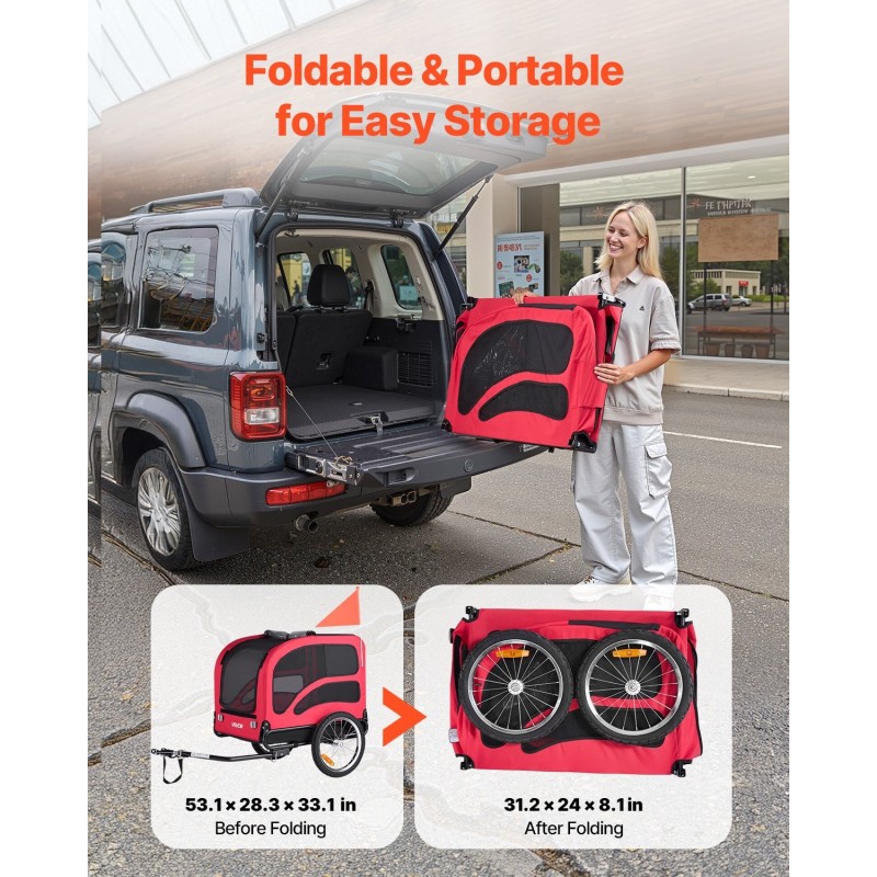 Koirapyöräkärry hiiliteräsrunko kestävä kangas taittuva runko maksimikantavuus neljäkymmentäviisi kiloa