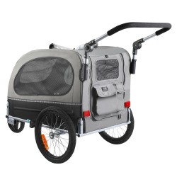 Koiran pyöräkärry hiiliteräsrunko 40 kg kantavuus kaksikäyttöinen taittuva runko pikakiinnitteiset pyörät