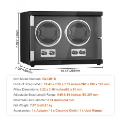 Kellonpyörittäjä kahdelle automaattikellolle kahdella japanilaisella moottorilla sininen ledi polyuretaaninen sisustus