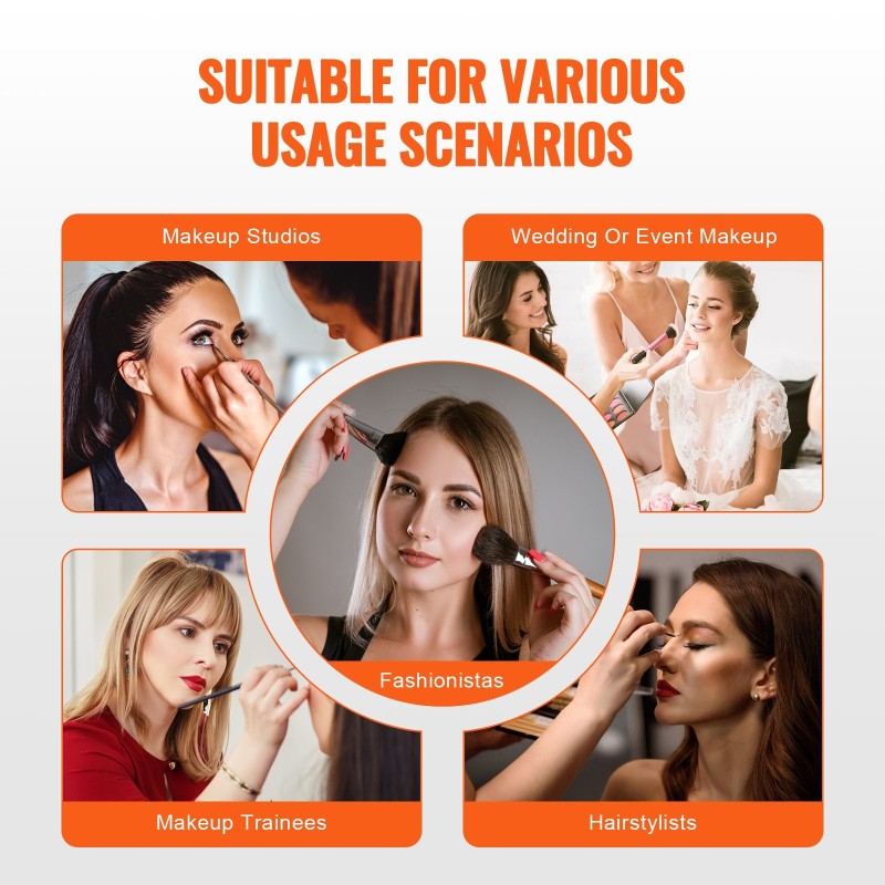 Suurikokoinen meikkilaukku kuusitasoinen alumiinirunkoinen matkakäyttöön säädettävillä välilevyillä