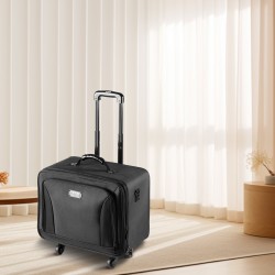 Meikkilaukku suuri kolmikerroksinen Oxford-kangas vettä hylkivä pyörillä kantokahvalla olkahihnalla