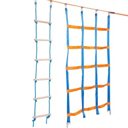 Ninja-esterata ulkokäyttöön 2 x 19,8 m säänkestävät hihnat 12 estettä 226,8 kg