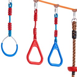 Ninjarata lapsille 2 x 18 3 m säänkestäviä slackline hihnoja 14 estettä