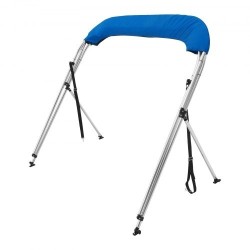 Bimini venehuppu 900D polyesterikangas 3 kaareinen alumiinirunko 1 83 m pituus 137 152 cm leveys
