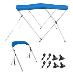 Bimini-venehuppu 900D polyesterikangas 3-kaareinen alumiinirunko 1,83 m pituus 137-152 cm leveys