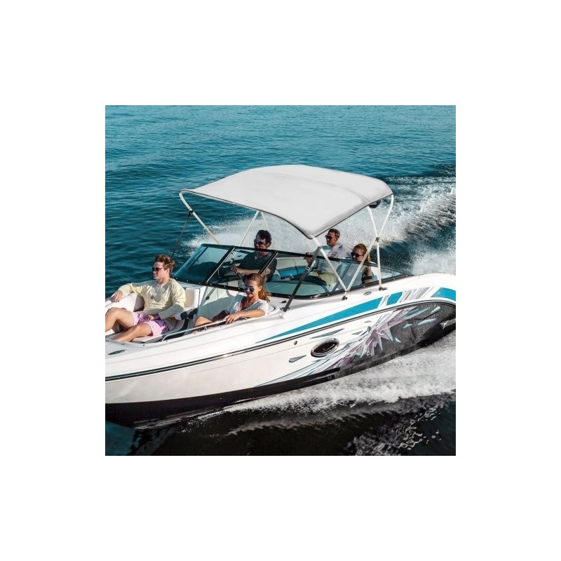 Bimini-kate 3-kaareinen veneille 900D polyesterikangas alumiiniseos 155–167 cm