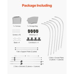 Bimini-kuomu veneeseen kolmikaareinen 600D polyesterikangas alumiinirunko 2 tukitankoa 4 kiinnitysremmiä vaaleanharmaa