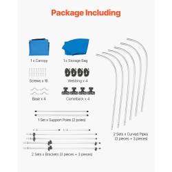 Bimini-katos kolmikaarteinen 600D polyesteri alumiinirunko vedenpitävä UV-suojattu 72×73–78×46 tuumaa sininen