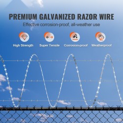 Partalanka kuumasinkitty teräs 75 metriä 5 rullaa spiraalimuotoinen aitojen korotukseen