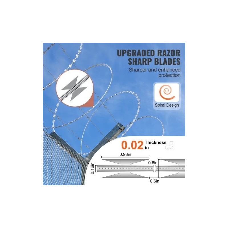 Kuumasinkitty partalanka 45 metriä 3 kelaa spiraalirakenne aidan korotukseen