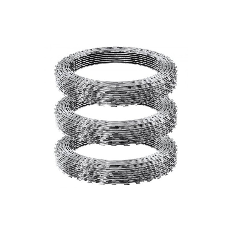 Kuumasinkitty partalanka 45 metriä 3 kelaa spiraalirakenne aidan korotukseen