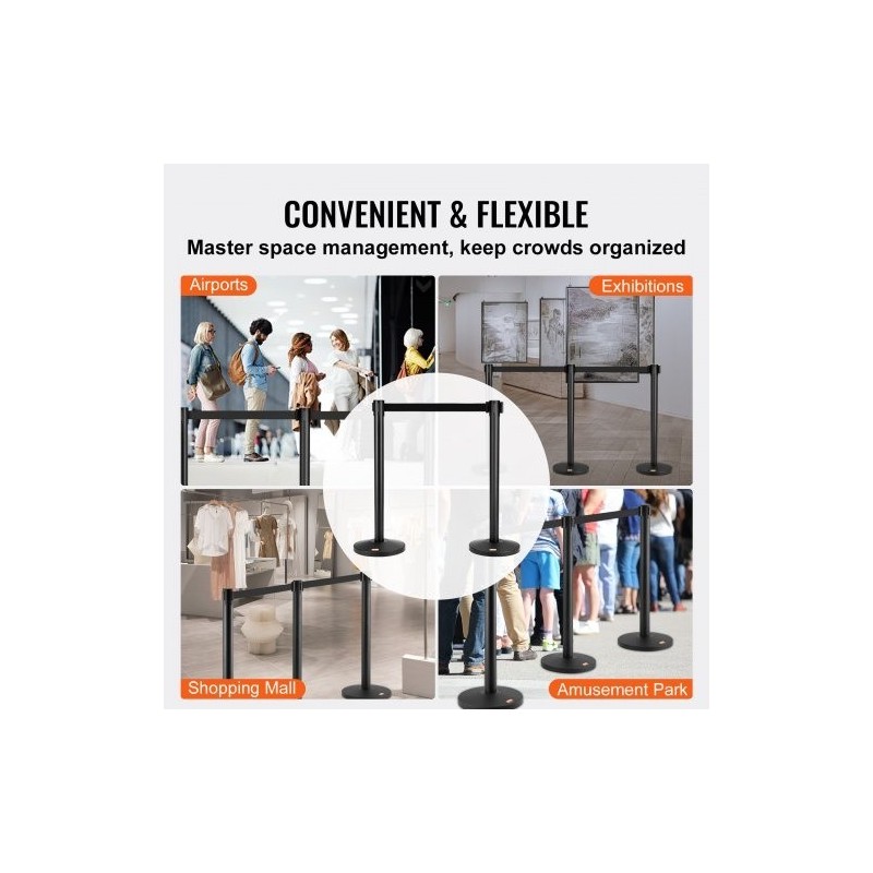 Jonotolpat hiiliterästä 2 kpl betonilla täytetyillä jalustoilla sisäänkelautuvalla 3,3 m hihnalla