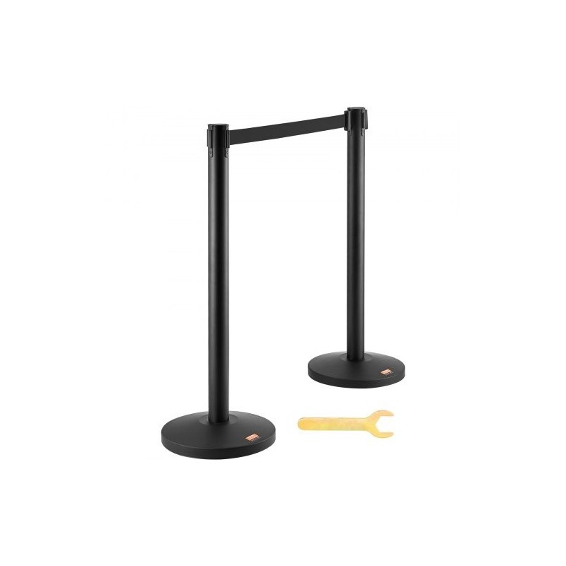 Jonotolpat hiiliterästä 2 kpl betonilla täytetyillä jalustoilla sisäänkelautuvalla 3,3 m hihnalla