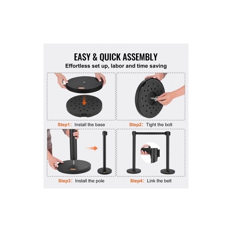 Jononohjaustolpat hiiliterästä 2 kappaletta 2 m nauha betonitäytteiset jalustat