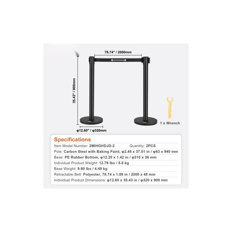 Jononohjaustolpat hiiliterästä 2 kappaletta 2 m nauha betonitäytteiset jalustat